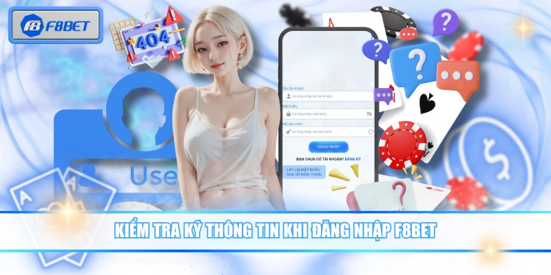 Cách Đăng Nhập F8BET Nhanh, An Toàn Trong 3 Bước Cơ Bản 4 Kiểm tra kỹ thông tin khi đăng nhập F8BET